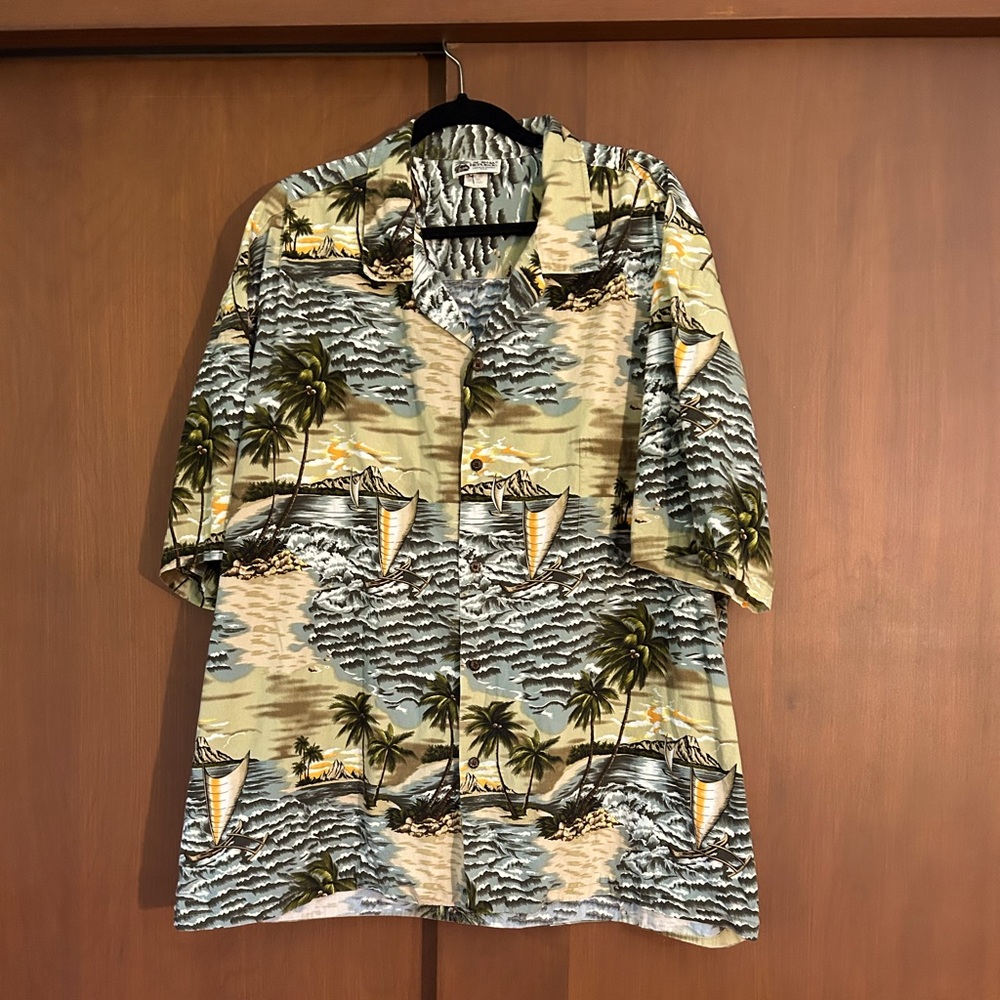 Aloha Republic Tropical Print Hawaiian Shirt